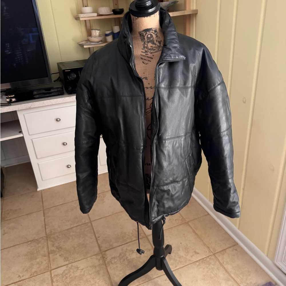 Wilsons Leather Black Puffer Jacket
